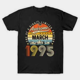 Awesome Since March 1995 Vintage 28th Birthday T-Shirt